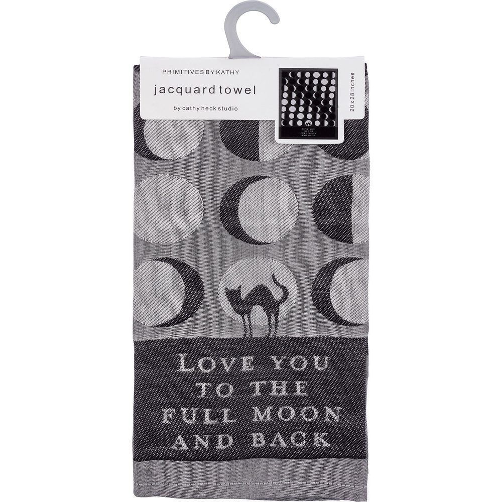 Love You To The Full Moon And Back Kitchen Towel | Cute Kitchen Hand Towel | 20
